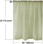 SpaceDresser Basic Rod Pocket Sheer Voile Window Curtain Panels Sage Green 1 - Image 2