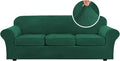 H.VERSAILTEX High Stretch Sofa Slipcover 4 Piece Cover Velvet Furniture by HVERSAILTEX