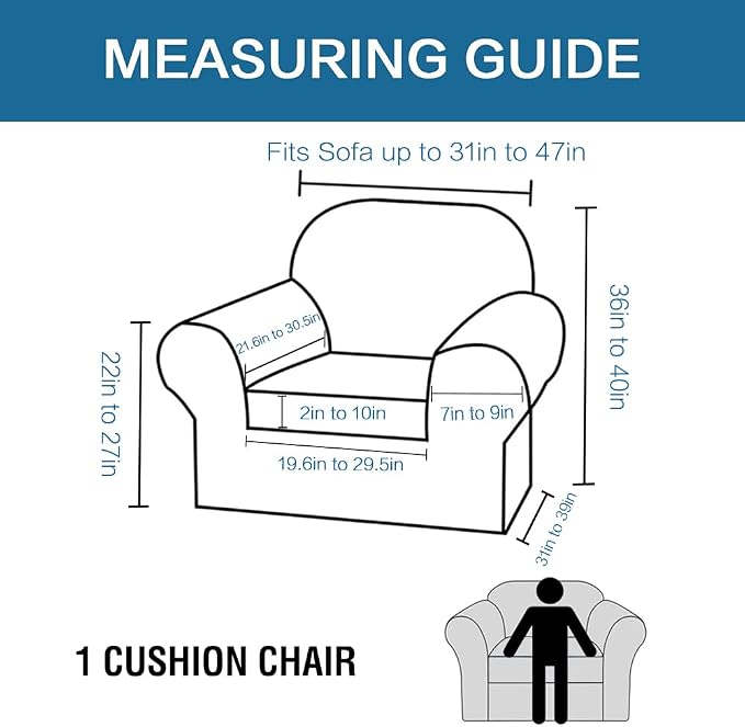H.VERSAILTEX 2-Piece Spandex Stretch Sofa Slipcover - Image 2