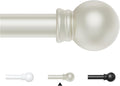 Thestoa Nickel Curtain Rods for Windows 48 to 84-92 Inch, Stainless Steel Long by Thestoa