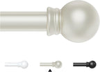 Thestoa Nickel Curtain Rods for Windows 30-46 Inch, 5/8" Stainless Steel Small by Thestoa