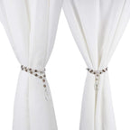 SUQ I OME 1 Pair of Luxury Crystal Beaded Magnetic Curtain Tieback and Holdback - Image 9