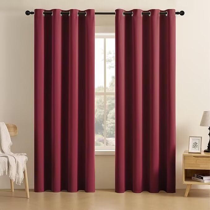 Joydeco Blackout Curtains for Bedroom 96 inch Long 2 Panels, Thermal Insulated by JOYDECO
