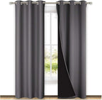 NICETOWN Grey Full Shade Curtain Panels, Pair of Thermal Insulated & Energy by NICETOWN