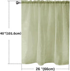 SpaceDresser Basic Rod Pocket Sheer Voile Window Curtain Panels Sage Green 1 - Image 2