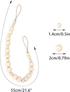 4 Pcs Wood Bead Curtain Tiebacks Curtain Ties Curtain Holdbacks Curtain Tie - Image 6