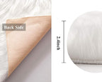 MIULEE Fluffy Rug Soft Shaggy Faux Fur Area Rug Luxury Plush Rectangle Carpet - Image 2