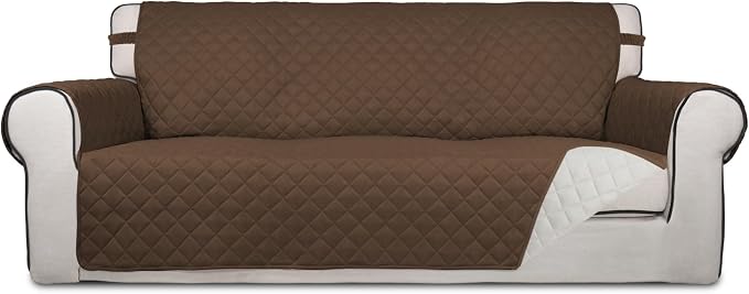PureFit Reversible Quilted Sofa Cover, Water Resistant Slipcover Furniture by PureFit