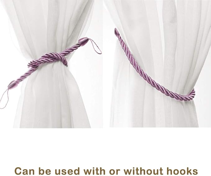 BEL AVENIR Curtain Rope Tiebacks, Drapery Rope Holdbacks - Image 5