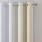 Estelar Textiler Ombre Greyish White and Beige Blackout Curtains & Drapes 96 - Image 4