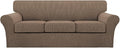 Turquoize 4 Piece Sofa Covers for 3 Cushion Couch Sofa Slipcover Soft Couch by Turquoize