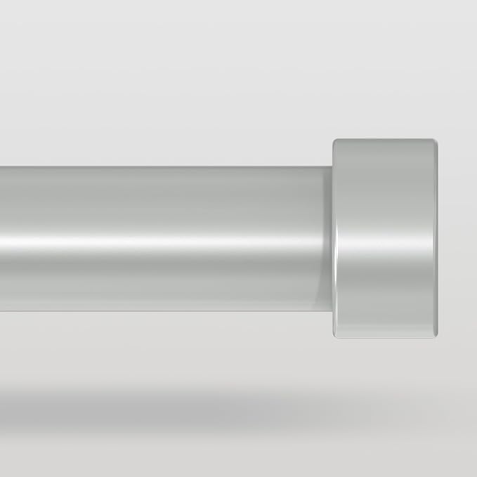 Silver Curtain Rods for Windows 36 to 176 Inch, Size:36-176 Inch by VOIIYCurtainRods