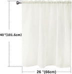 SpaceDresser Basic Rod Pocket Sheer Voile Window Curtain Panels Ivory 1 Pair 2 - Image 2