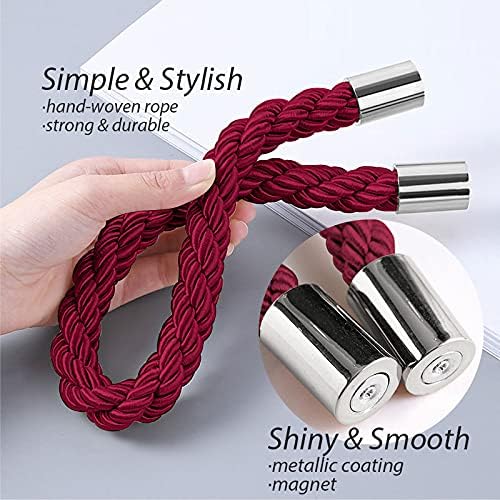 NICEEC 4 Pack Strong Magnetic Curtain Tiebacks Modern Simple Style Drape Tie - Image 3