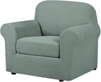 H.VERSAILTEX 2-Piece Spandex Stretch Sofa Slipcover by HVERSAILTEX