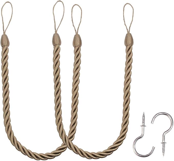 BEL AVENIR Curtain Handmade Tiebacks Ropes, Holdbacks by BELAVENIR