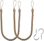 BEL AVENIR Curtain Handmade Tiebacks Ropes, Holdbacks by BELAVENIR