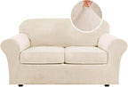 H.VERSAILTEX 3 Piece Stretch Sofa Covers Couch Covers by HVERSAILTEX