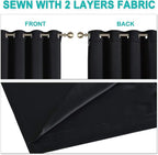 NICETOWN Complete 100% Blackout Curtain Set, Double Panels, Thermal Insulated & - Image 5