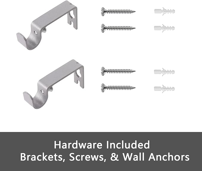 GXOACKJ Curtain Rods for windows 32-62 inch, 5/8 inch Decorative Silver - Image 6