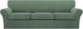 Turquoize 4 Piece Sofa Covers for 3 Cushion Couch Sofa Slipcover Soft Couch by Turquoize