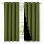 NICETOWN 100% Blackout Curtain Panels, Thermal Insulated Black Liner Curtains by NICETOWN