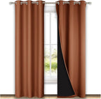 NICETOWN Full Shade Curtain Panels, Burnt Orange, Pair of Thermal Insulated & by NICETOWN