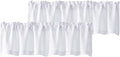 Chyhomenyc Pure White Valances for Windows, Short Window Valance Curtains for by Chyhomenyc