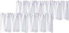 Chyhomenyc Pure White Valances for Windows, Short Window Valance Curtains for by Chyhomenyc