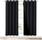 NICETOWN 100% Blackout Window Curtain Panels, Full Light Blocking Drapes by NICETOWN