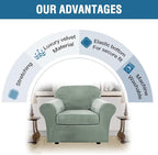 H.VERSAILTEX Rich Velvet Stretch 2 Piece Cover Chair Slipcover Sofa Cover - Image 8