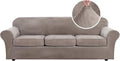 H.VERSAILTEX High Stretch Sofa Slipcover 4 Piece Cover Velvet Furniture by HVERSAILTEX