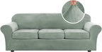 H.VERSAILTEX High Stretch Sofa Slipcover 4 Piece Cover Velvet Furniture by HVERSAILTEX