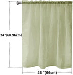 SpaceDresser Basic Rod Pocket Sheer Voile Window Curtain Panels Sage Green 1 - Image 2