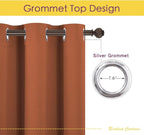 NICETOWN Burnt Orange Modern Blackout Curtains - Image 3