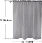 SpaceDresser Basic Rod Pocket Sheer Voile Window Curtain Panels Grey 1 Pair 2 - Image 2