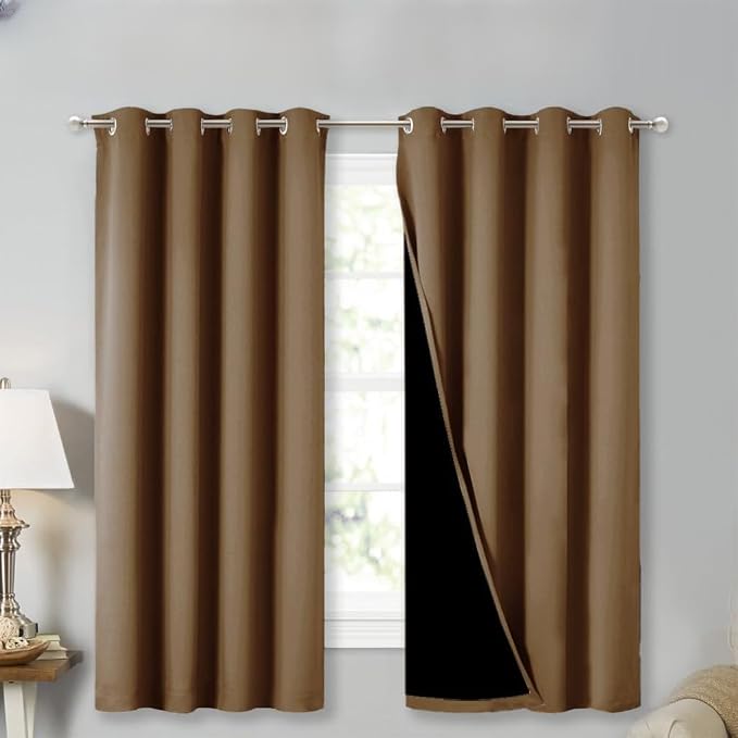 NICETOWN 100% Blackout Curtains 54 inches Long, 1 Pair, 52 inches Width Each by NICETOWN