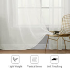 MIULEE Ivory Window Sheer Curtains - Image 4