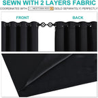 NICETOWN Cold Blocking 100% Blackout Curtains, Durable Black Lined Blackout - Image 5