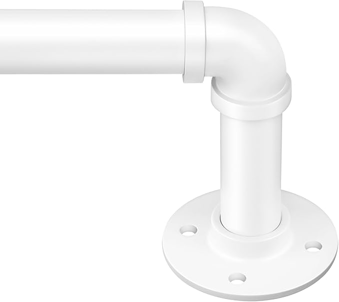 Zeerobee Curtain Rods for Windows 72 to 144, 1 Inch Industrial Wrap Around by zeerobee