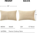 MIULEE Cream Decorative Lumbar Throw Pillow Covers 12x20 Inch - Image 6