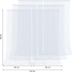 6 Panels White Sheer Tulle Backdrop Curtains - Image 6