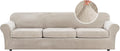 H.VERSAILTEX Modern Velvet Plush 4 Piece High Stretch Sofa Slipcover Furniture by HVERSAILTEX