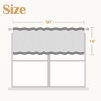 jinchan Striped Linen Valance Curtain 16 Inch Vertical Striped Valance - Image 4
