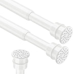 No Drill Tension Curtain Rods 28 to 48 Inch White Small Curtain Rod Adjustable by HAOYUNTE