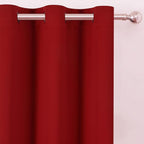 LEMOMO Blackout Curtains 66 x 54 Inch Long Red Curtains Set of 2 Panels Room - Image 6