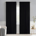 MIULEE Black Back Tab Blackout Curtains 84 Inch Length 2 Panels Set by MIULEE