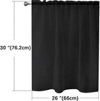 SpaceDresser Basic Rod Pocket Sheer Voile Window Curtain Panels Black 1 Pair 2 - Image 2