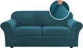 H.VERSAILTEX Real Velvet Plush 3 Piece Stretch Sofa Covers Couch Covers by HVERSAILTEX
