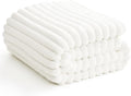 HIMEET Off White Ribbed Queen Size Blanket by Unknown